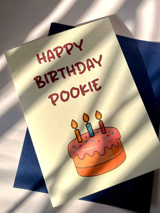 Happy Birthday, Pookie! – Illustrated Birthday Card | Greeting Card