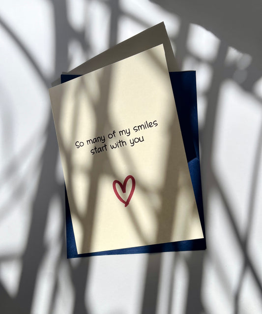So Many Smiles Start With You – Inspirational Greeting Card